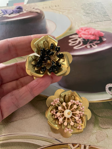 Spilla fiore e fiorellini