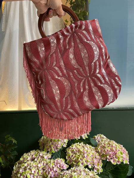 Borsa Charleston blu e rosso mattone