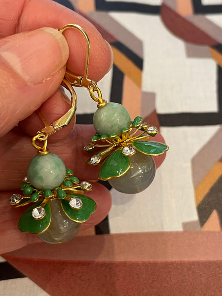 Orecchini navicella a fiore tridimensionale