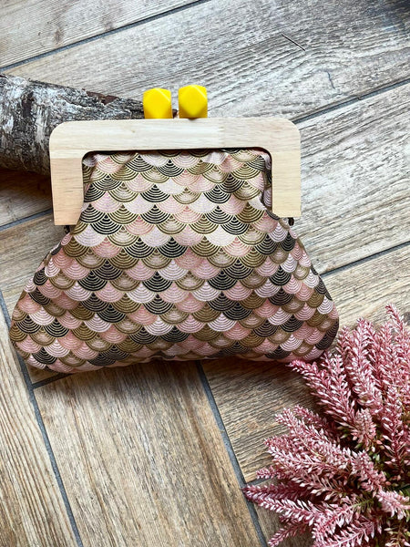 Borsa pochette clic clac arcobaleni dorati