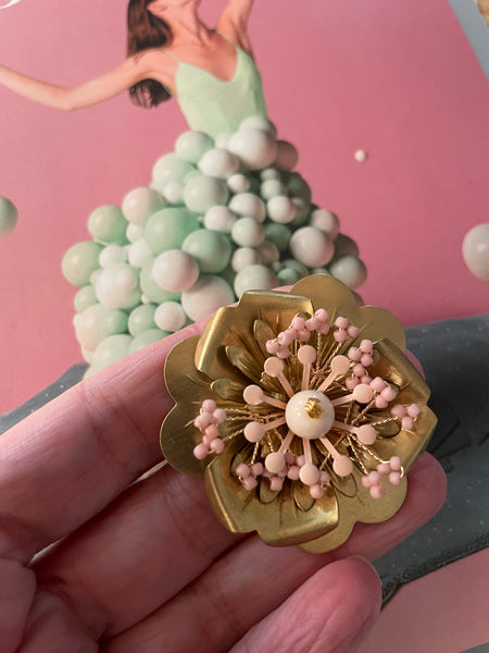 Spilla fiore e fiorellini