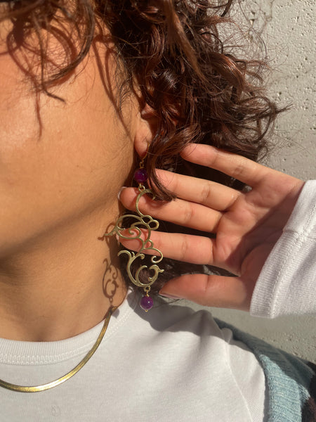 Orecchini fregio dorato