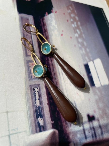 Orecchini concavo piccolo e goccia