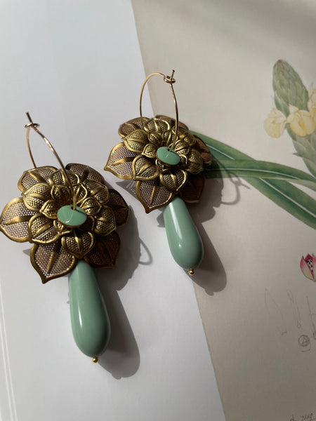 Orecchini filigrana tripla e goccia