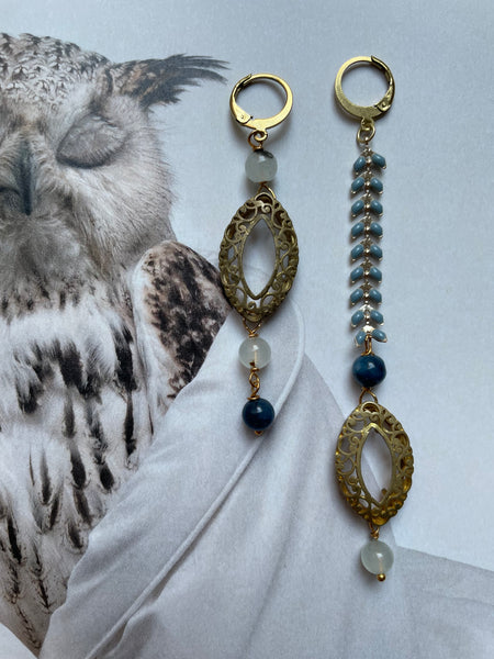 Gemelli diversi con motivo a occhio e spina di pesce