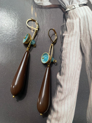 Orecchini concavo piccolo e goccia