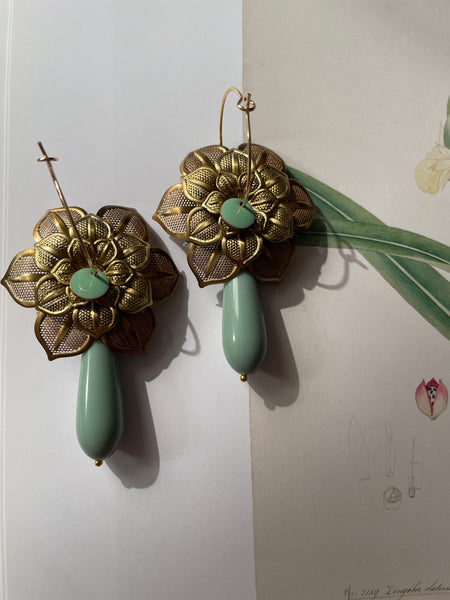 Orecchini filigrana tripla e goccia