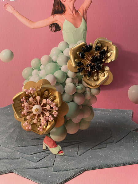 Spilla fiore e fiorellini