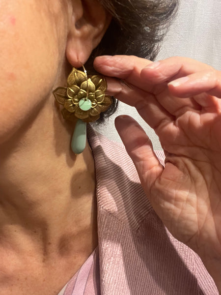 Orecchini filigrana tripla e goccia