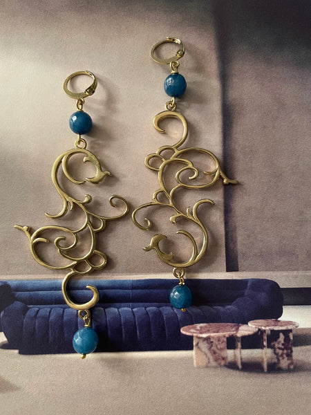 Orecchini fregio dorato