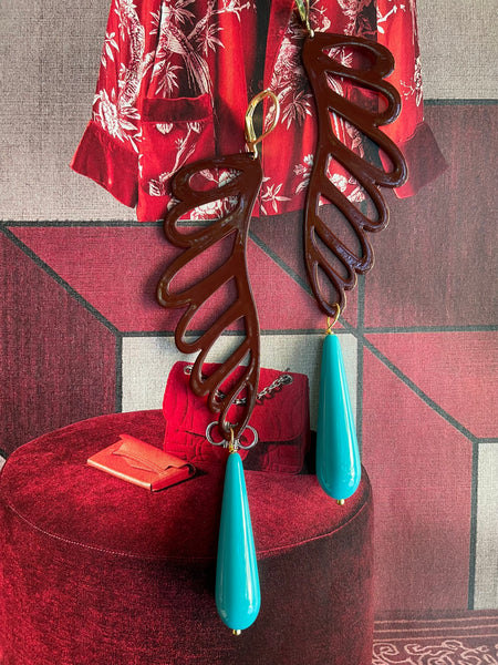 Orecchini ali bordeaux
