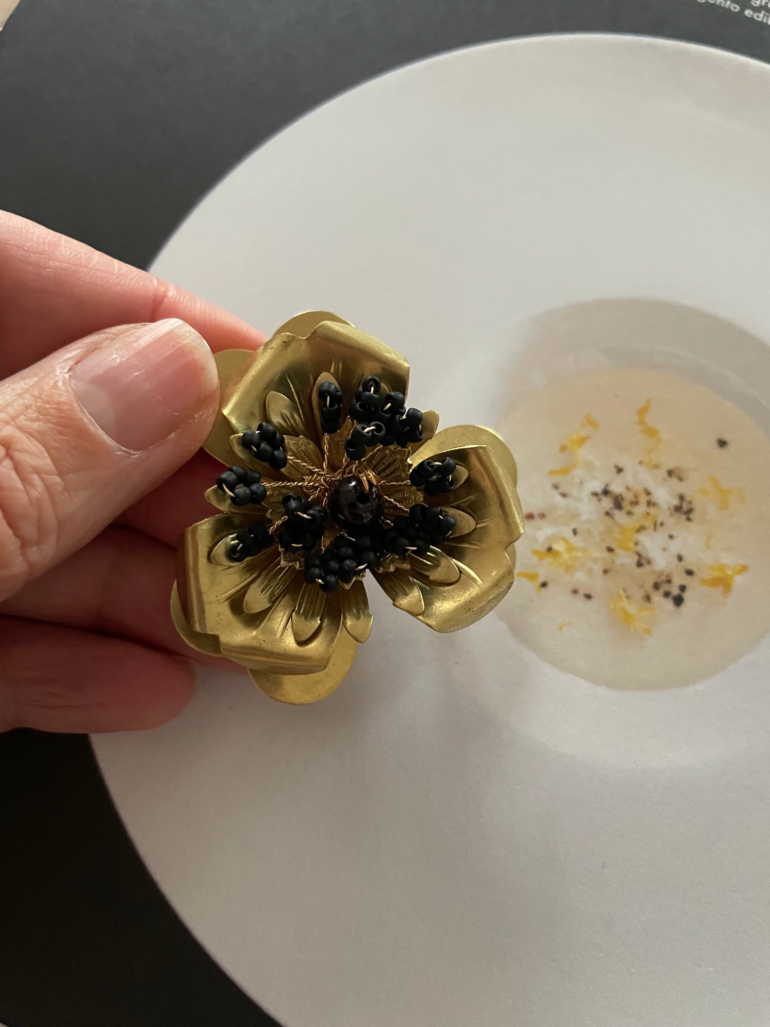 Spilla fiore e fiorellini