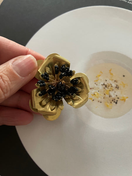 Spilla fiore e fiorellini