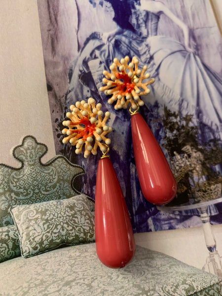 Orecchini corallo