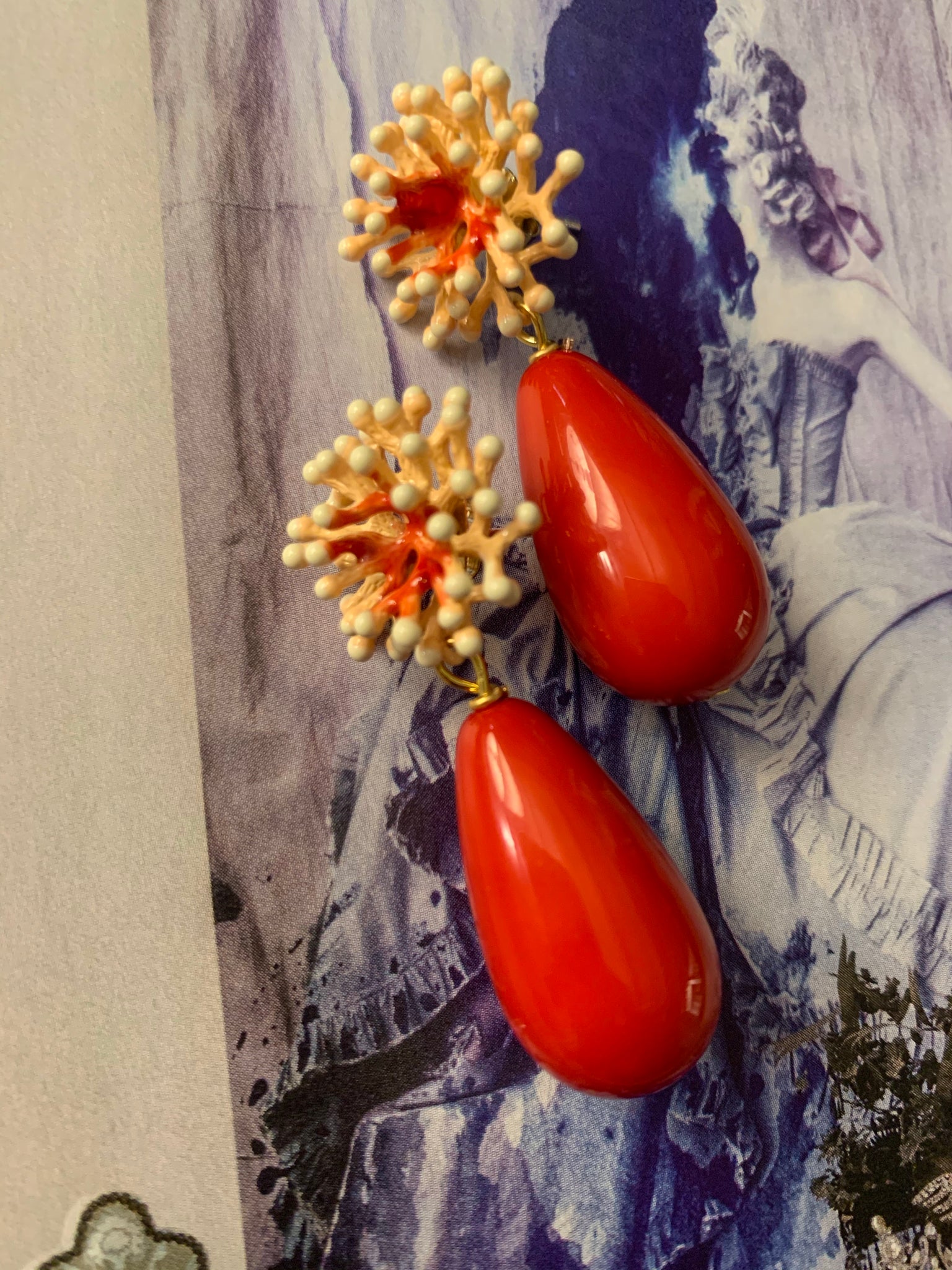 Orecchini corallo